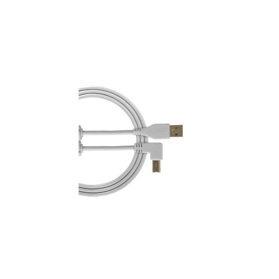Cabo USB UDG U95006 branco 3mt 2.0 A-B ficha angulo