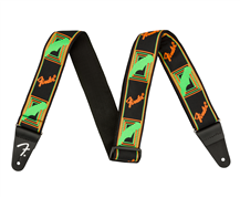 Fender Neon Monogrammed Green/Orange Guitar Strap