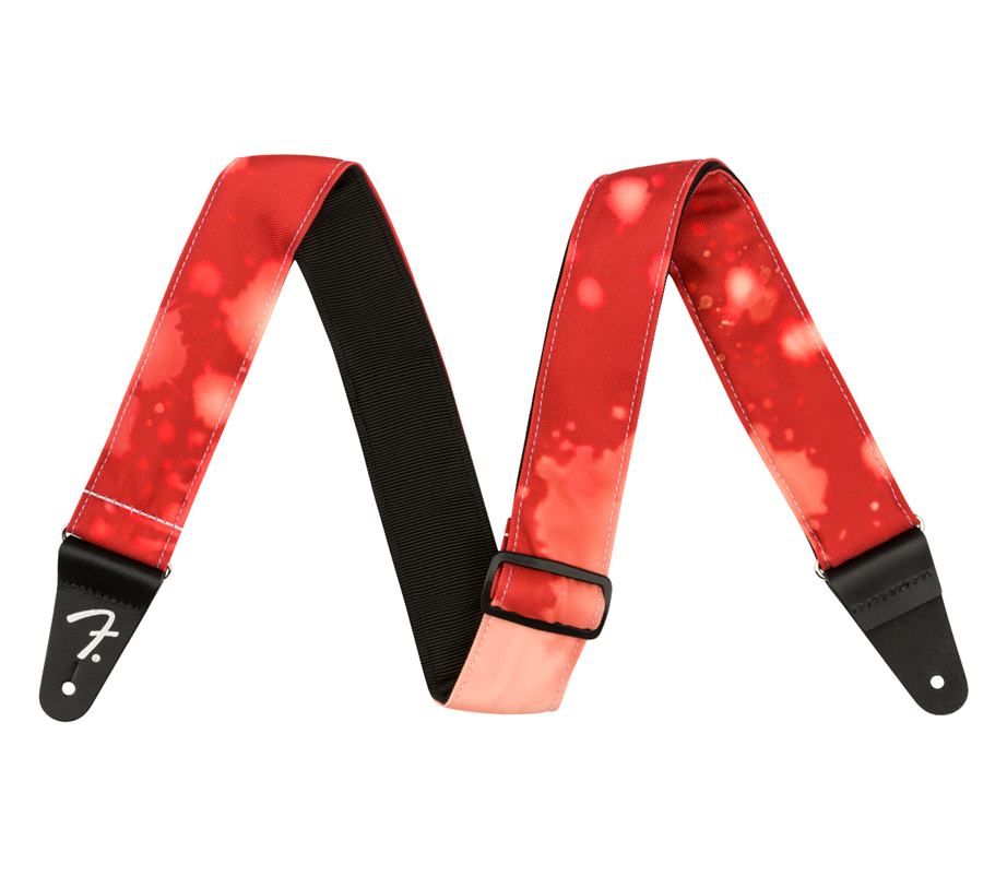Fender Tie Dye Acid Wash Strap Red Guitar Strap
