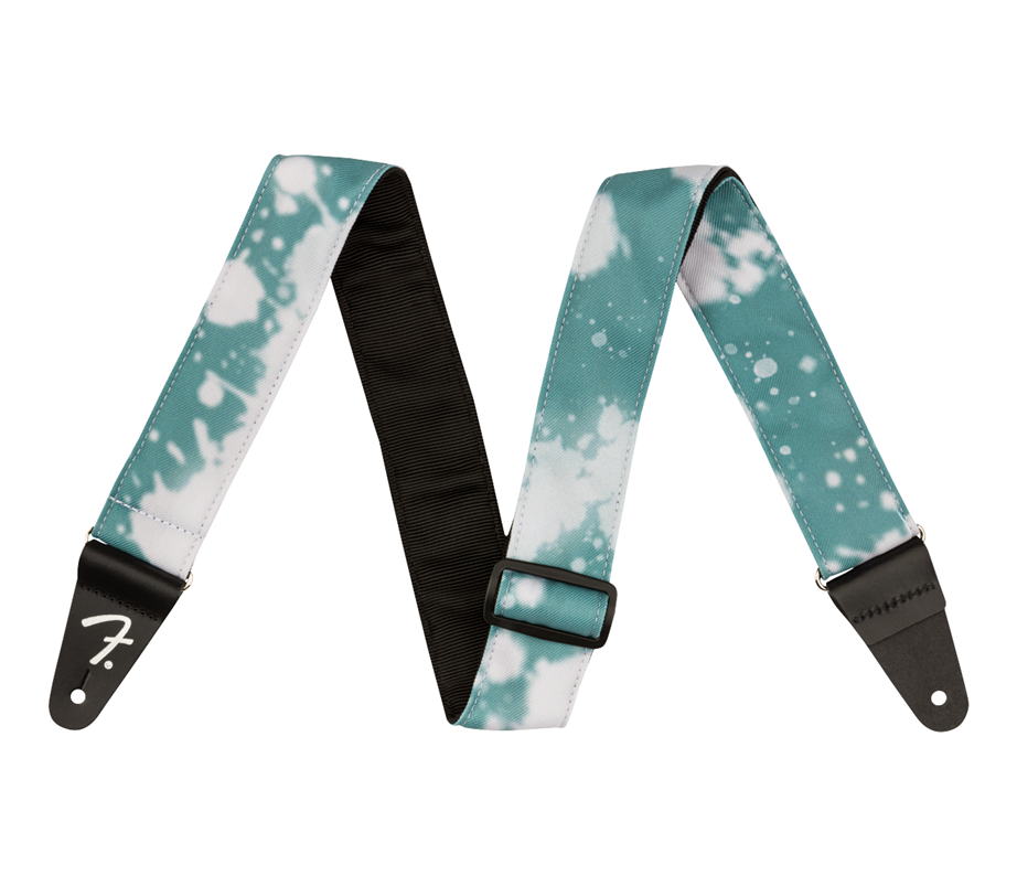 Fender Tie Dye Acid Wash Strap Teal Guitar Strap