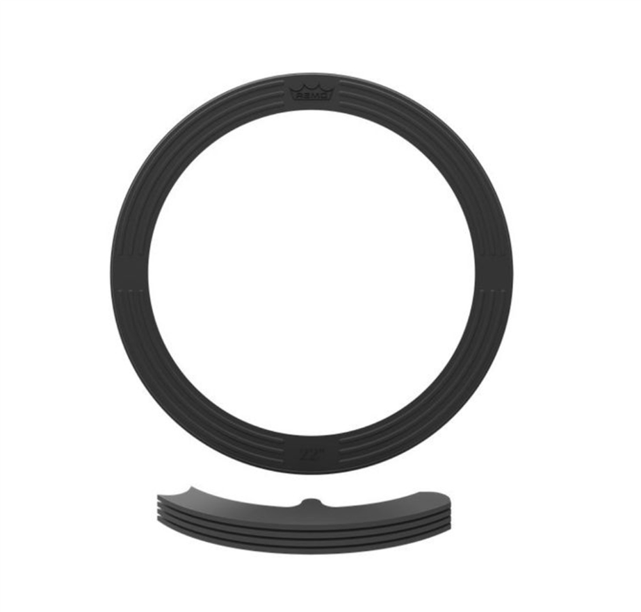 Abafador Bombo Remo MF-3020-00 Black 20"