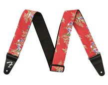 Fender Hawaiian Strap Red Floral 2" Guitar Strap