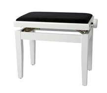 Ludi FX130 Polished White Piano bench
