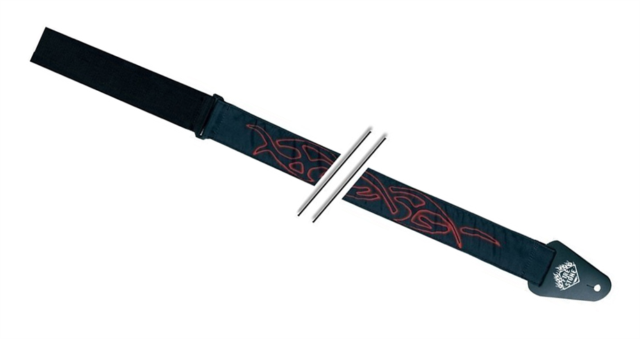 Fire&stone 019 Tattoo Edition Red Tribal Guitar strap
