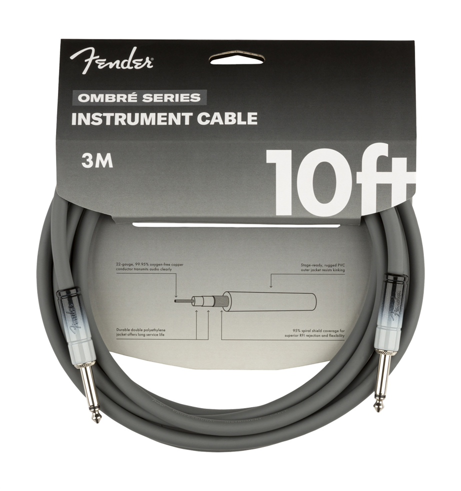 Cabo instrumento Fender Ombré Silver Smoke 3mt