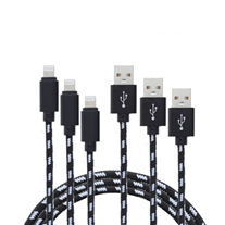 Yourban USB - Lightning Black 3 uni Pack USB cable