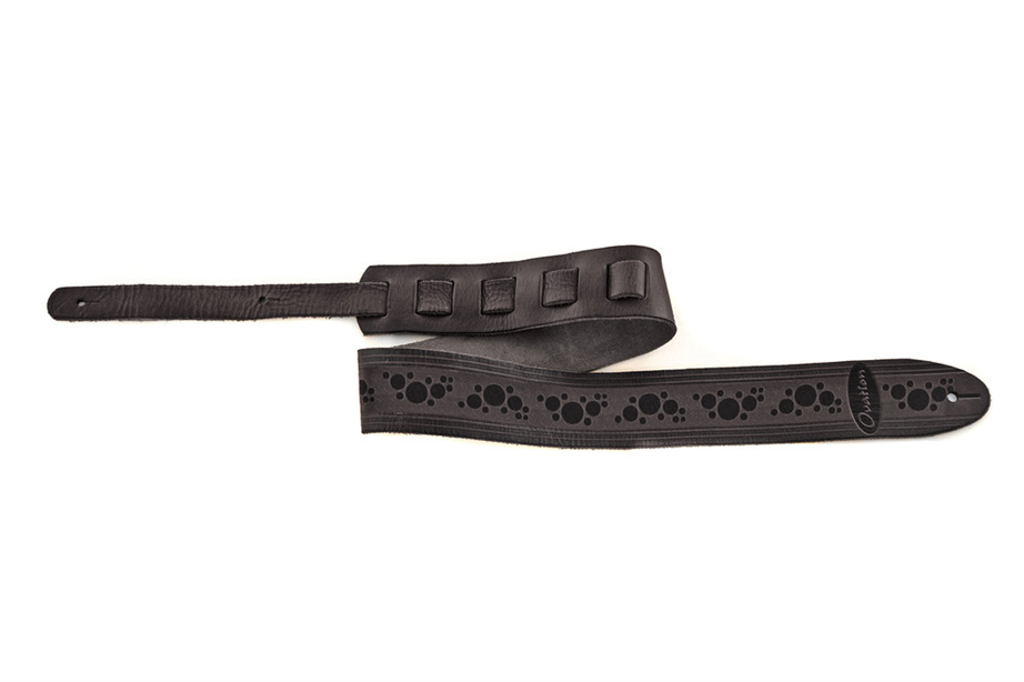 Ovation Premium Black Leather guitar strap