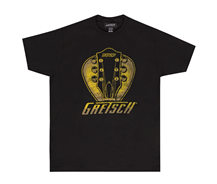 Gretsch Headstock Pick Black M size T-shirt
