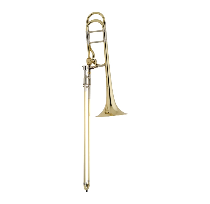 Trombone c/transpositor Sib/Fa Vincent Bach 42A Lacado