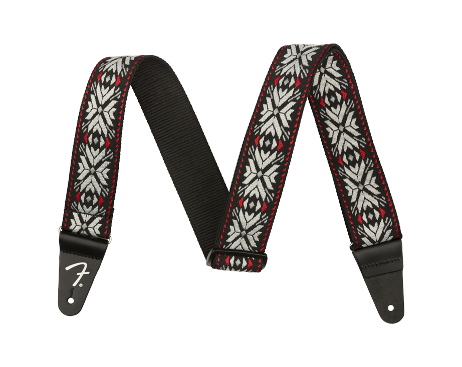 Fender Pasadena Woven Red Snowflake 2 Guitar Strap