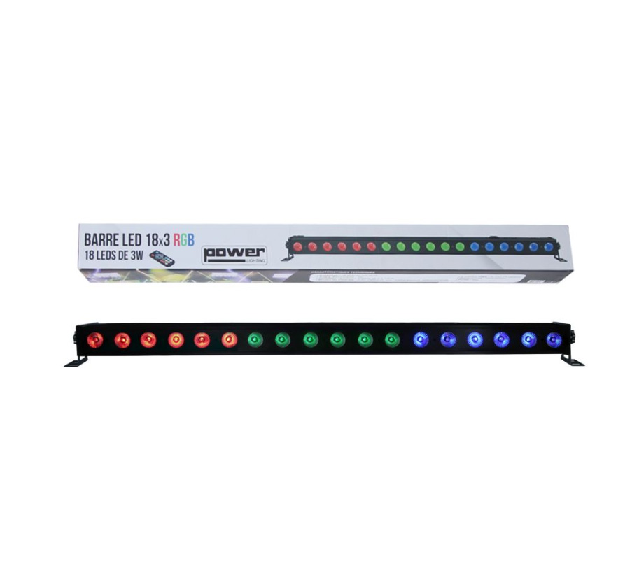 BARRE LED 18x3W RGB Power Lighting