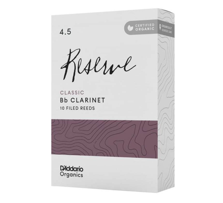 Daddario Reserve 4.5 Classic Organics Filed Bb clarinet reed
