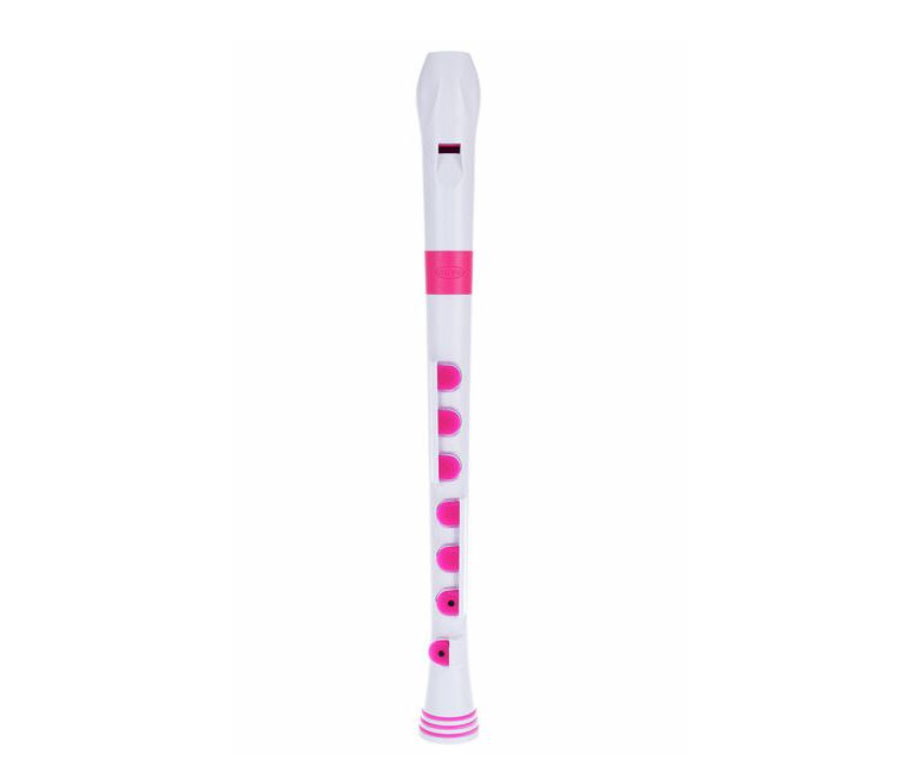 Flauta bisel soprano Nuvo Recorder+ Branco/Rosa dedilhação Alemã