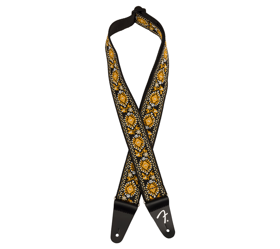 Correia guitarra Fender Pasadena Woven Strap Yellow Lotus