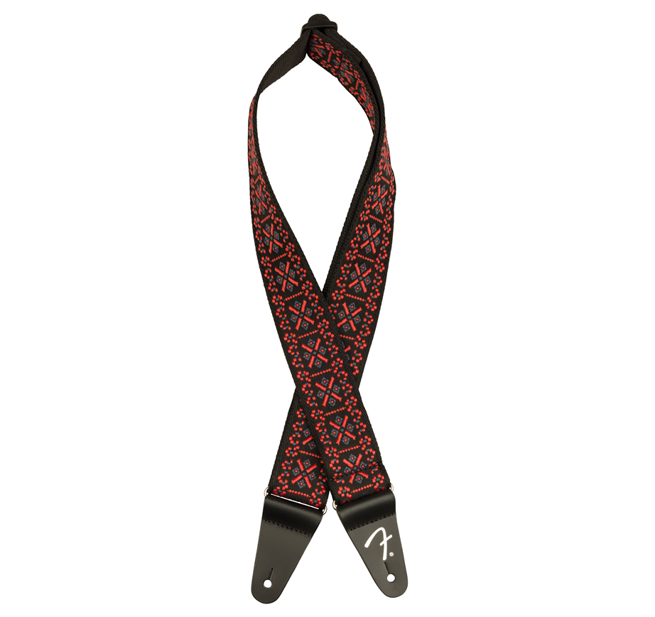 Fender Pasadena Woven Strap Lattice Red Guitar Strap