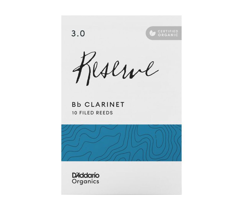 Palheta Clarinete Sib 3.0 Daddario Reserve Organics