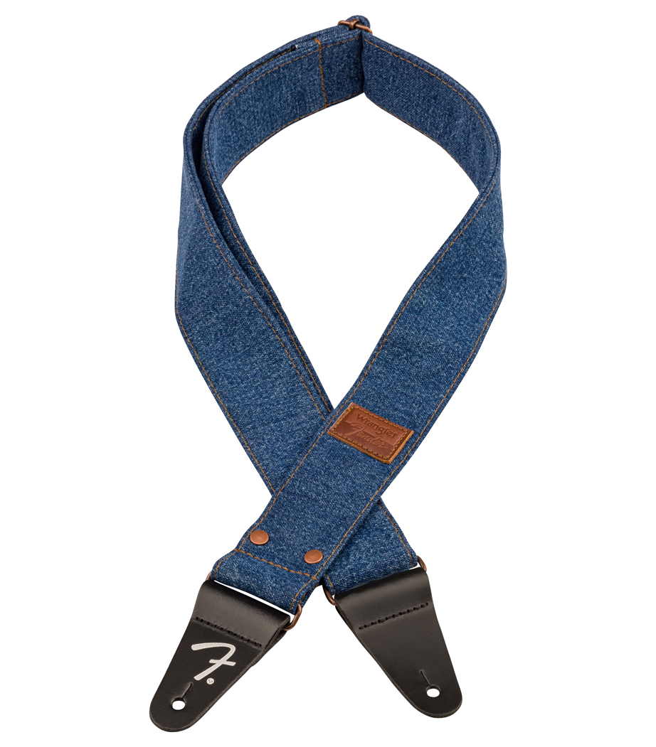 Fender Wrangler Riveted Denim Indigo Guitar Strap