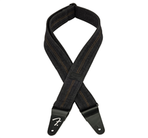 Correia guitarra Fender Wrangler Denim Washed Black Stitch