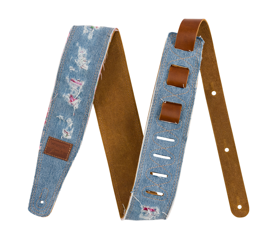 Fender Wrangler Ripped Denim Indigo Guitar Strap