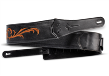 Taylor Nouveau Strap Black Leather 3" Leather guitar strap