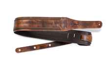 Taylor Fountain 2.5" Weathered Brown Leather guitar strap