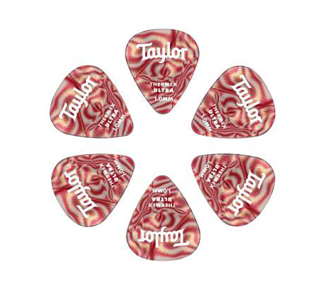 Taylor Premium 351 Thermex Ultra Ruby Swirl 1.0mm 6 pack Guitar Picks
