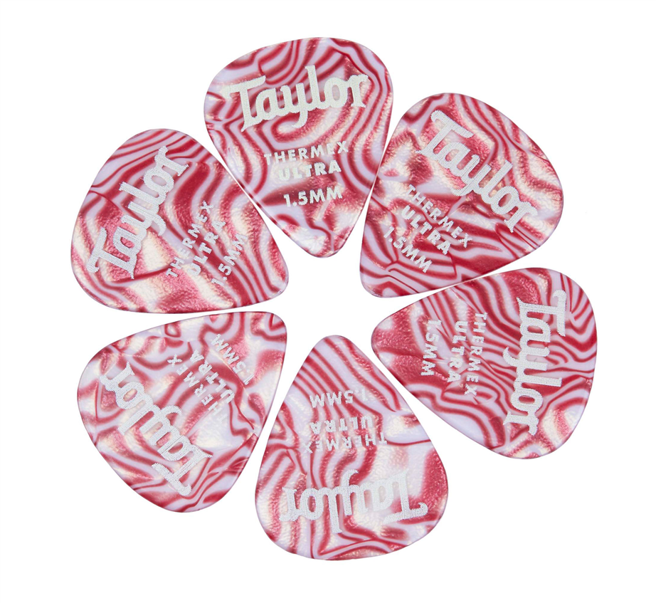 Taylor Premium 351 Thermex Ultra Ruby Swirl 1.5mm 6 pack Guitar Picks