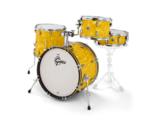 Gretsch Catalina Club Studio Yellow Satin Flame Drum Set