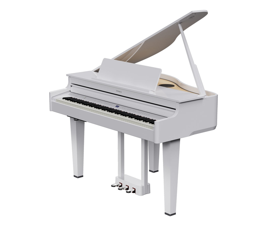 Baby grand hot sale piano white