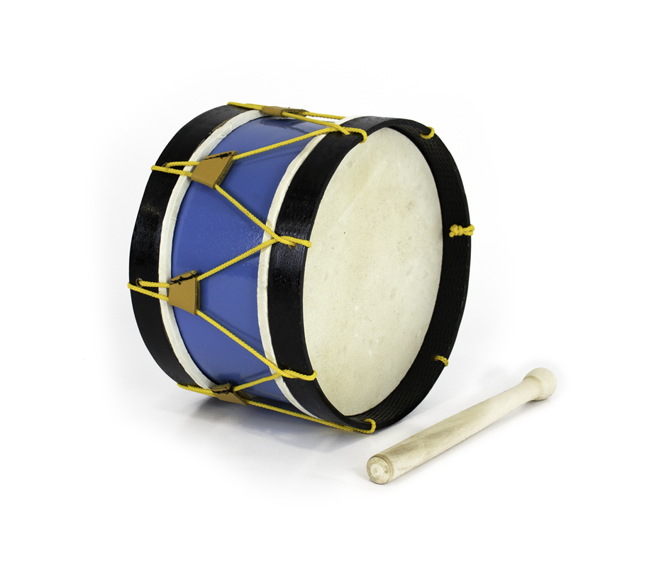 Bombo Tradicional Adamastor PLX10 Azul/Aro Preto 24cm