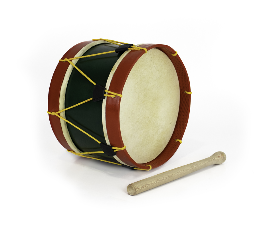 Bombo Tradicional Adamastor PLX10 Verde/Aro Vermelho 24cm