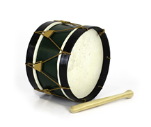 Bombo Tradicional Adamastor PLX10 Verde/Aro Preto 24cm