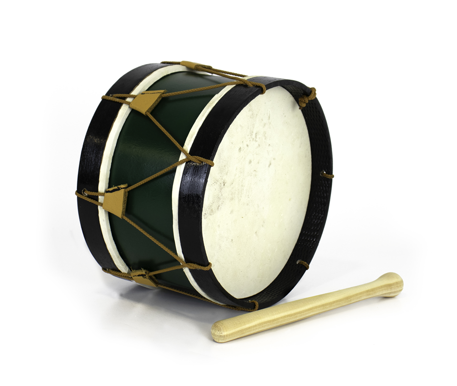 Bombo Tradicional Adamastor PLX10 Verde/Aro Preto 24cm