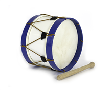 Adamastor PLX10 White / Blue Hoop 24cm Traditional Bass Drum