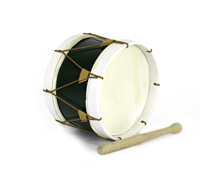Bombo Tradicional Adamastor PLX10 Verde/Aro Branco 24cm