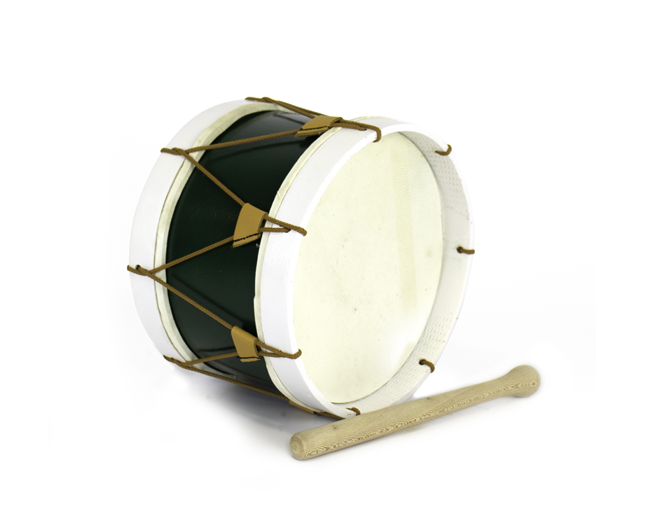 Bombo Tradicional Adamastor PLX10 Verde/Aro Branco 24cm