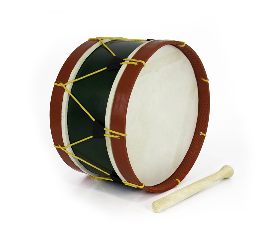 Bombo Tradicional Adamastor PLX12 Verde/Aro Vermelho 30cm