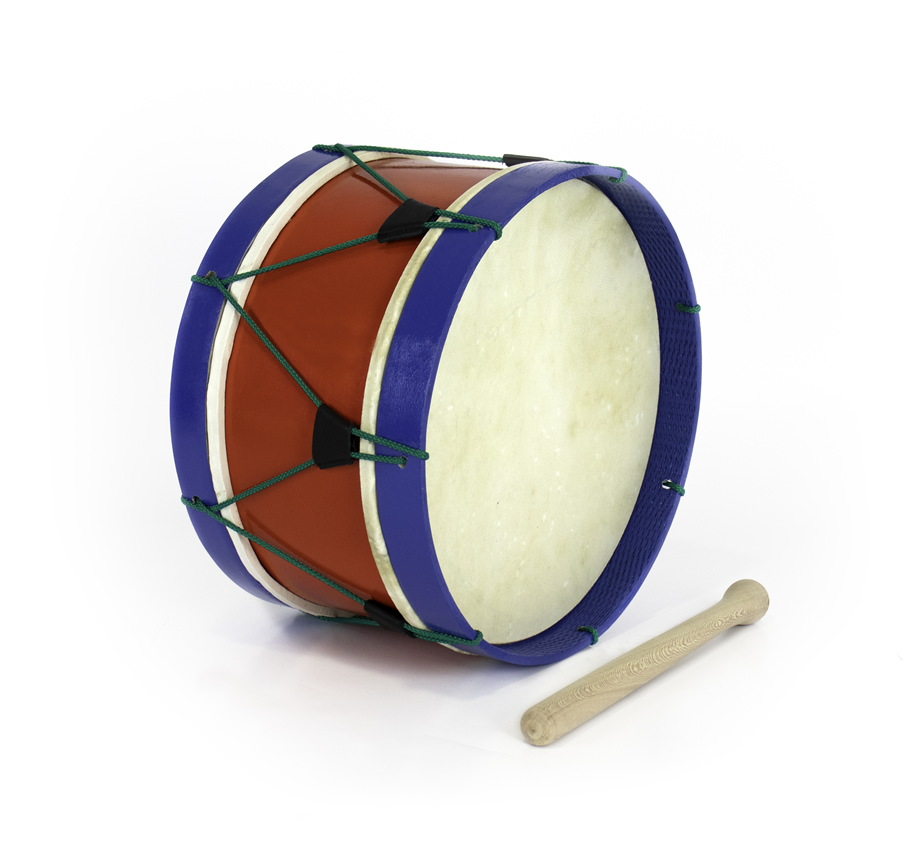 Bombo Tradicional Adamastor PLX12 Vermelho/Aro Azul 30cm