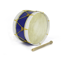 Adamastor PLX12 Blue / White Hoop 30cm Traditional Bass Drum