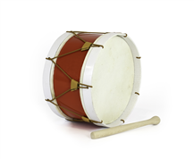 Bombo Tradicional Adamastor PLX12 Vermelho/Aro Branco 30cm