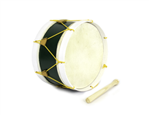 Bombo Tradicional Adamastor PLX12 Verde/Aro Branco 30cm