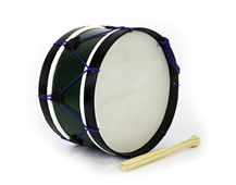 Bombo Tradicional Adamastor PLX12 Verde/Aro Preto 30cm