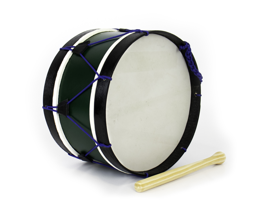 Bombo Tradicional Adamastor PLX12 Verde/Aro Preto 30cm