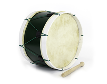Bombo Tradicional Adamastor PLX14 Verde/Aro Branco 35cm