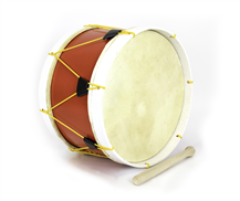 Bombo Tradicional Adamastor PLX14 Vermelho/Aro Branco 35cm