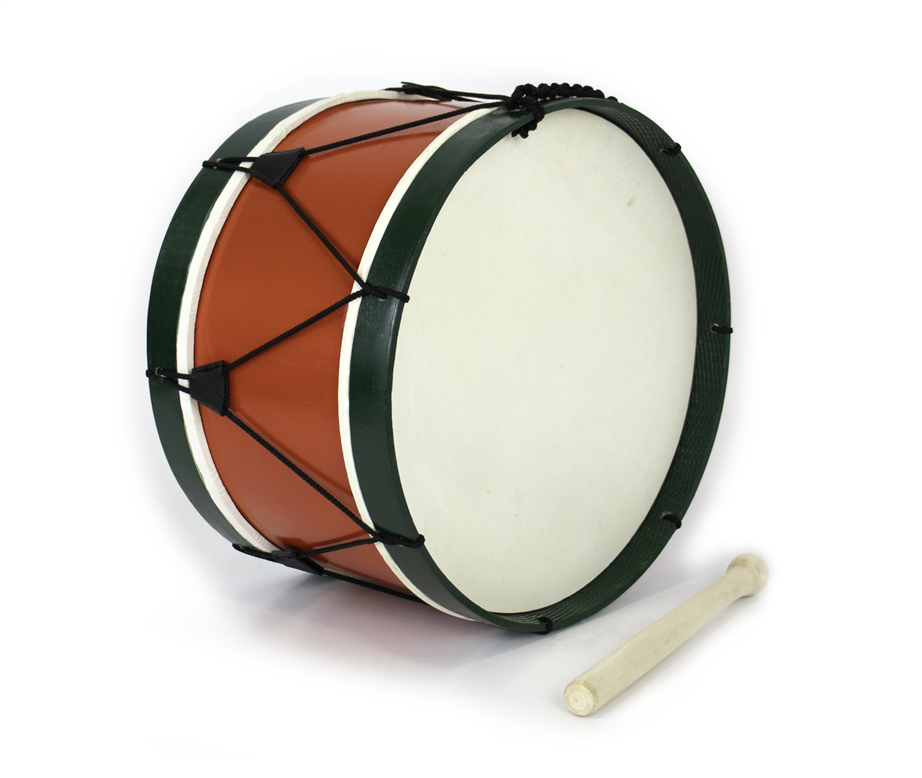 Adamastor PLX14 Red / Green Hoop 35cm Traditional Bass Drum