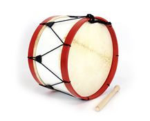 Adamastor PLX14 White / Red Hoop 35cm Traditional Bass Drum