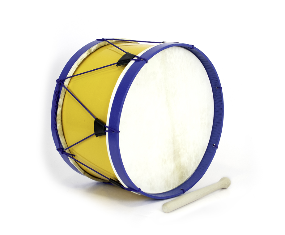 Bombo Tradicional Adamastor PLX15 Amarillo / Arco Azul 38cm