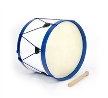 Adamastor PLX15 White / Blue Hoop 38cm Traditional Bass Drum