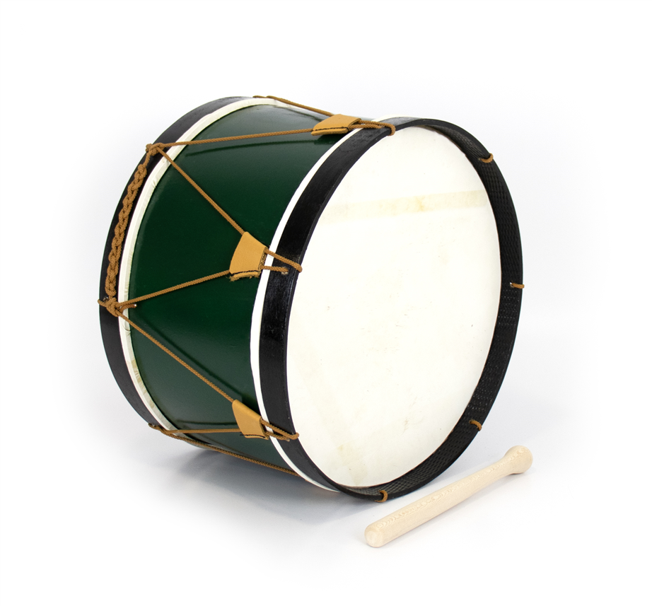 Bombo Tradicional Adamastor PLX15 Verde/Aro Preto 38cm